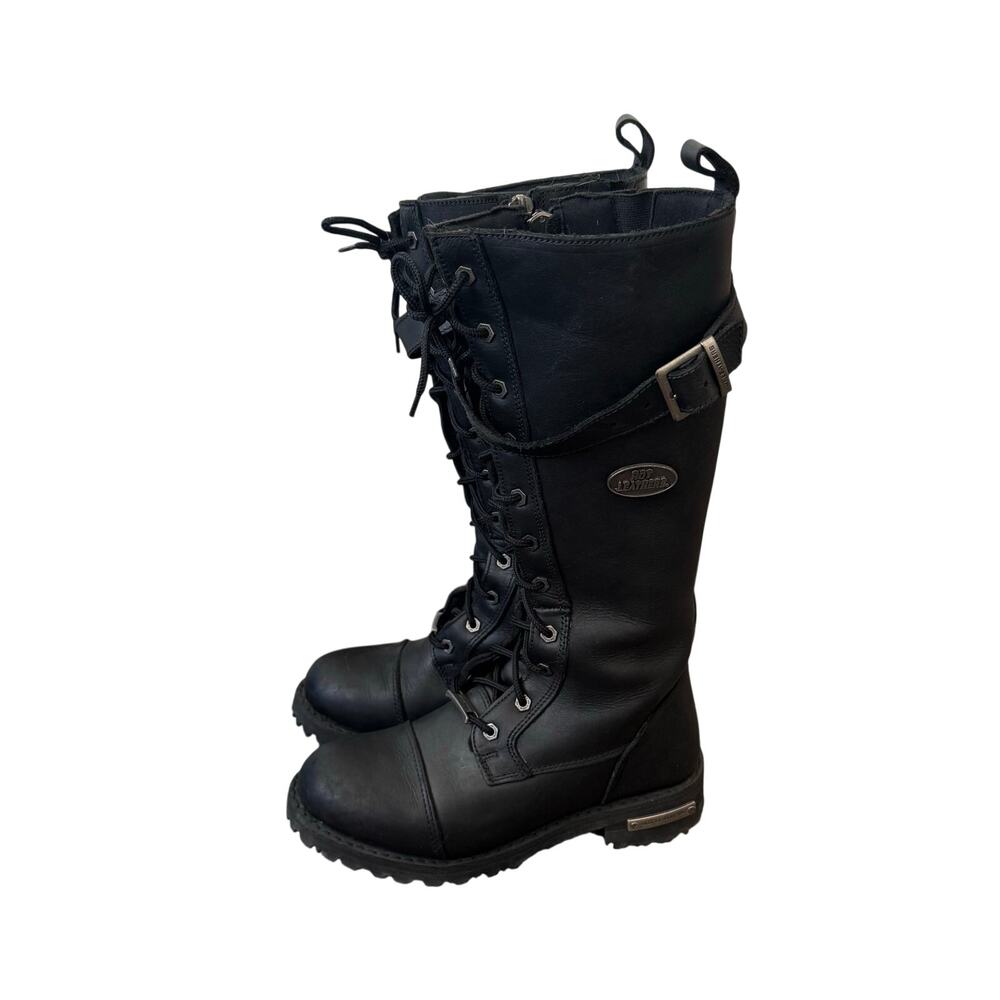 Hot Leathers BTL1005 Ladies 14-inch Black Knee-High Leather Boots - Picture 5 of 8